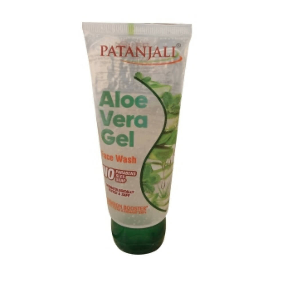Patanjali Aloe Vera Gel tube on a white background