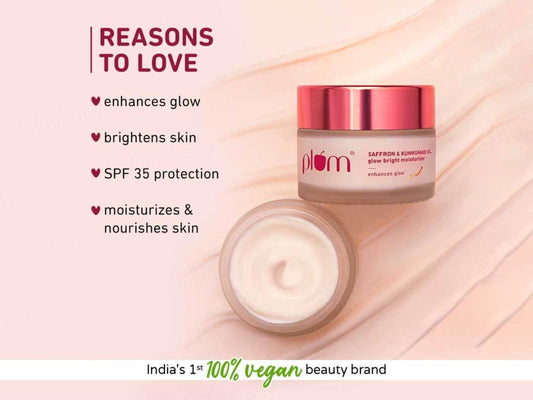 Plum Saffron & Kumkumadi Oil Glow Bright Moisturizer SPF 35