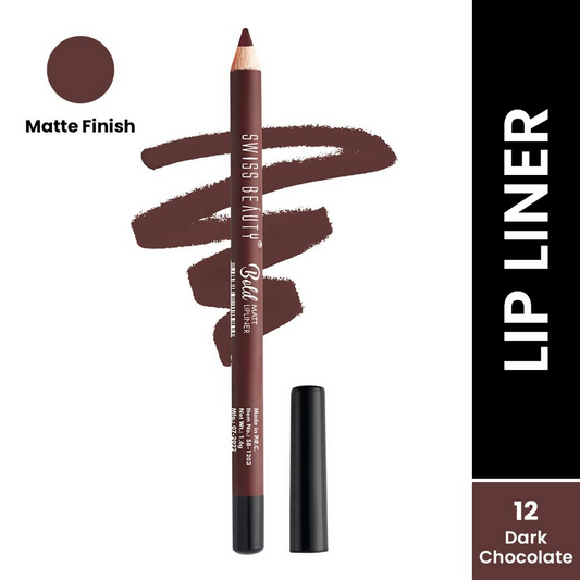 Swiss Beauty Bold Matt Lip Liner Pencil- 12 Dark Chocolate