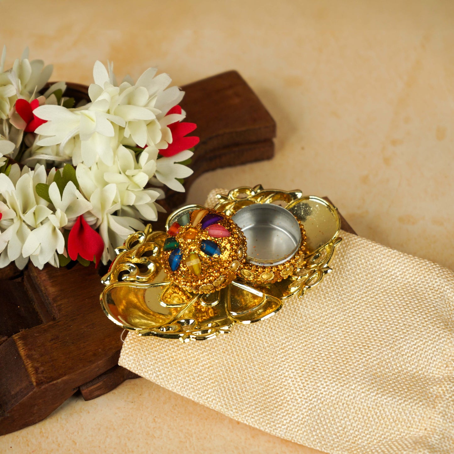 Sri Rudra Decorative Kumkum Haldi Tray (SR 01406)