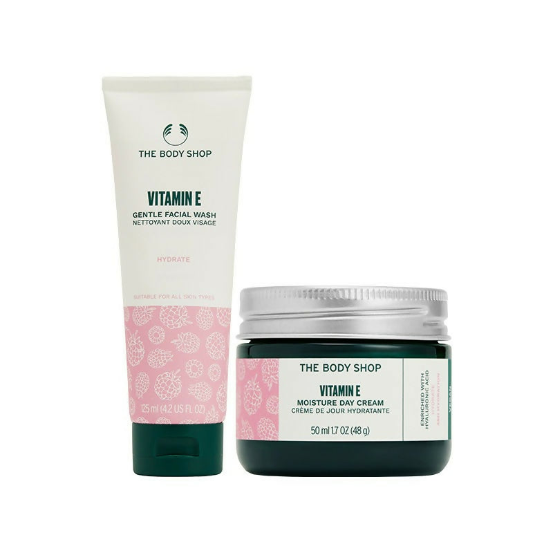 Two skincare products from The Body Shop on a white background
