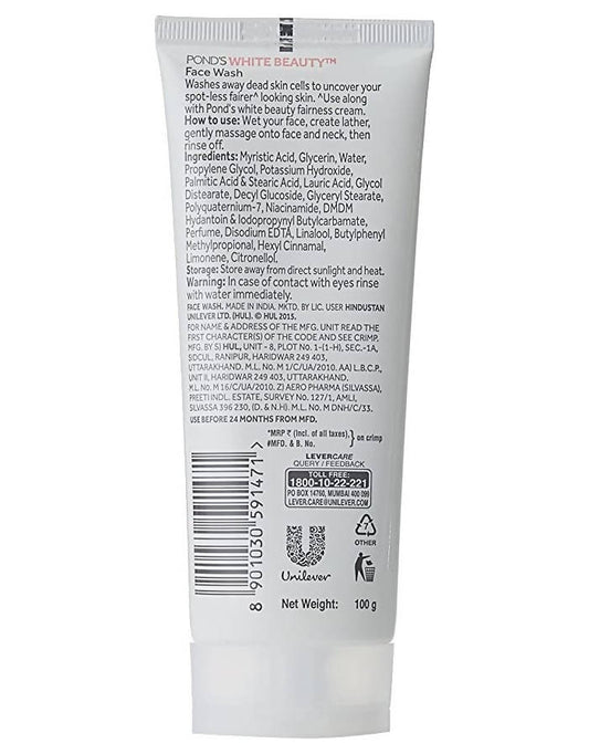 Ponds White Beauty Spot-Less Fairness Face Wash with Micro Foam