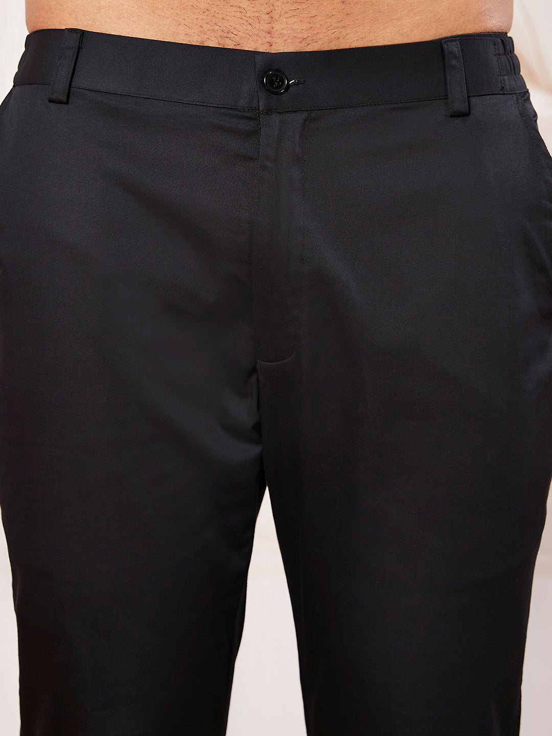 Men's Navy Blue Silk Blend Indo Western And Pant Set