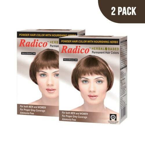 Radico Natural Herbal Based Permanent Hair Color - Brown - Limited Time Offer