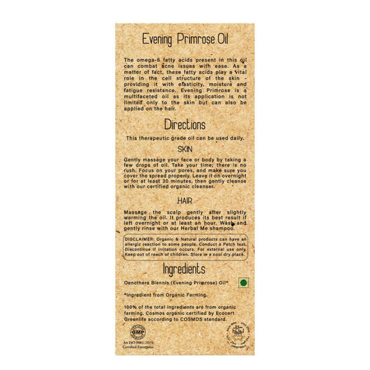 Herbal Me Cold Pressed Evening Primrose Hair Oil
