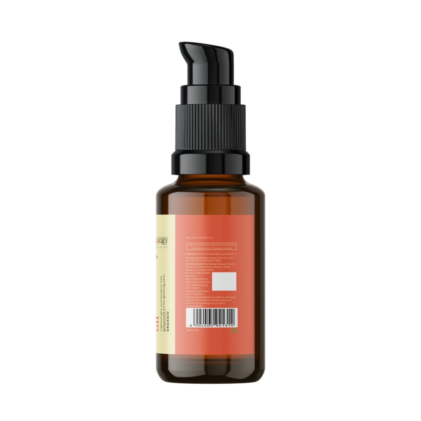 Tattvalogy Organic Grapeseed Oil - Cold Press, Reduces Fine Lines, Boosts Collagen, Evens Skin Tone