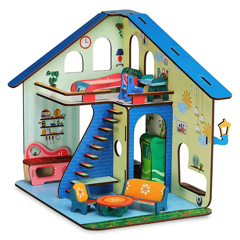Webby Bloomvilla A Florists Home All Side Play Wooden Doll House