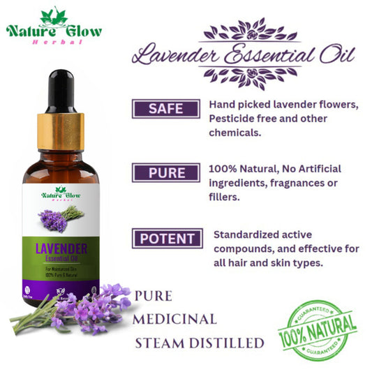 Nature Glow Herbal Lavender & Cedarwood & Turmeric Essential Oil Combo