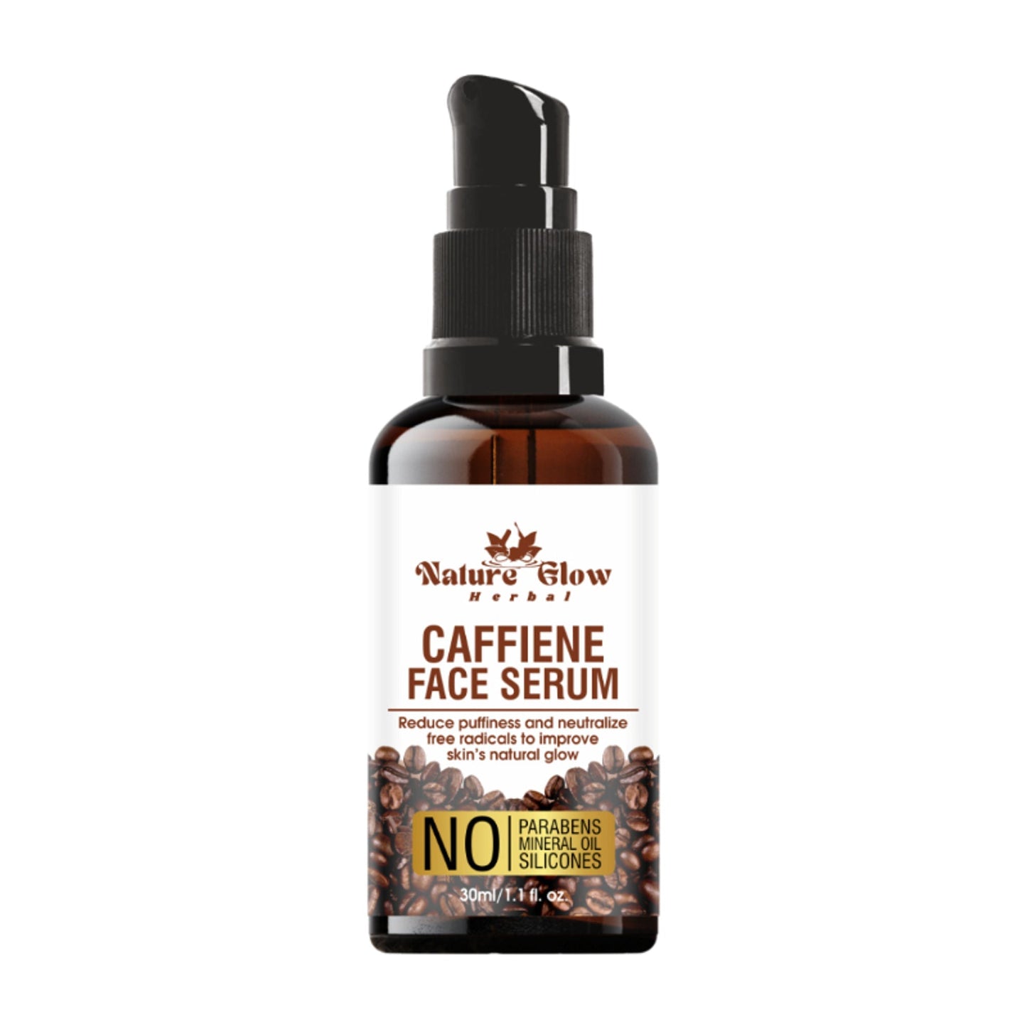 Nature Glow Herbal Caffeine Face Serum Hydrating Face Serum For Glowing Skin