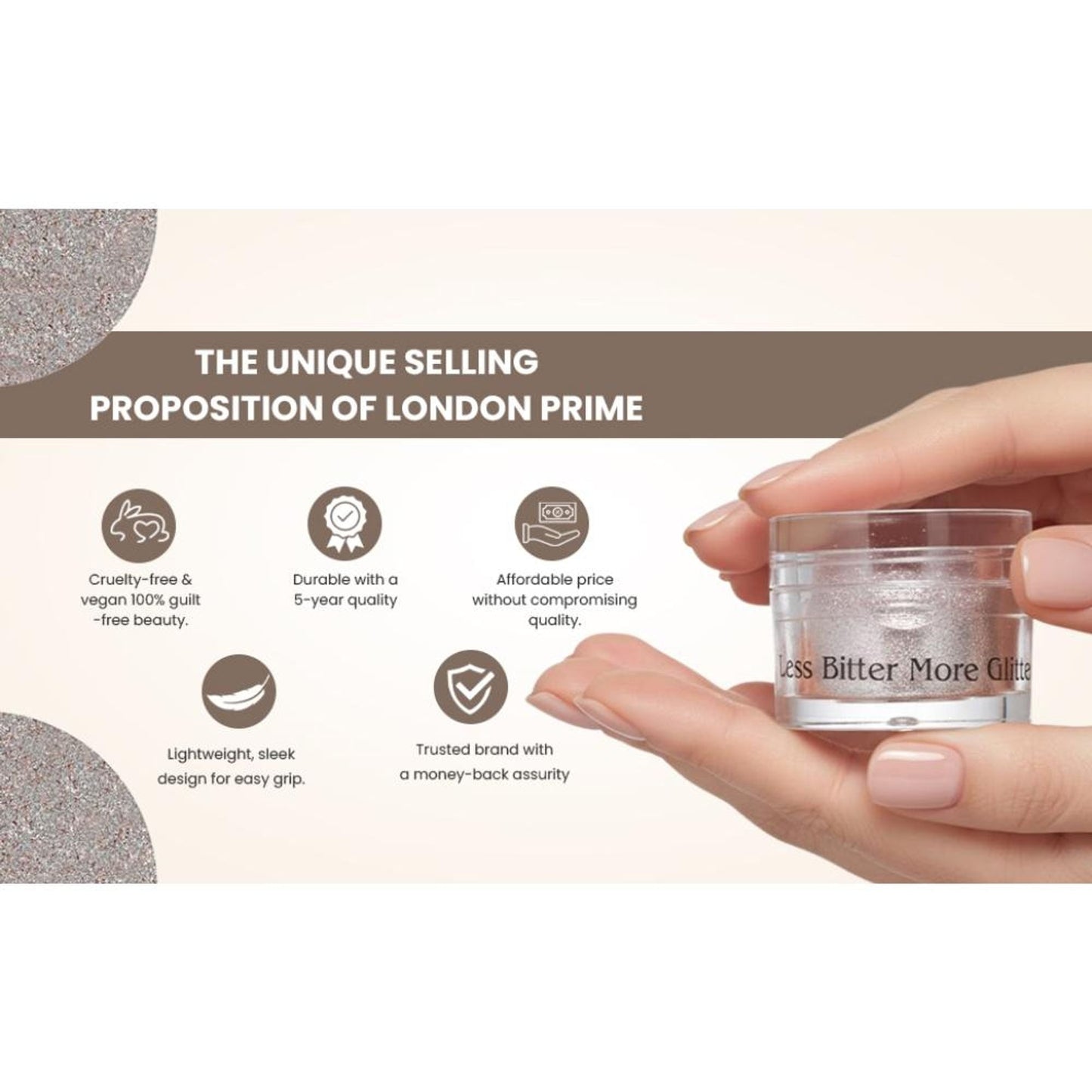 London Prime Makeup Glitter - Silver