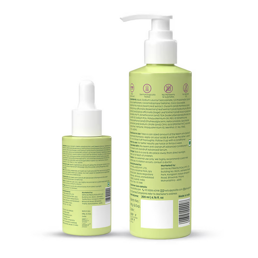 PLIX The Plant Fix Neem Anti-Dandruff Advanced Kit - Shampoo + Serum