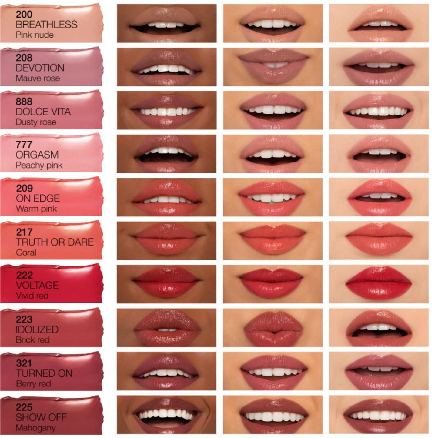 NARS Afterglow Sensual Shine Lipstick - Orgasm