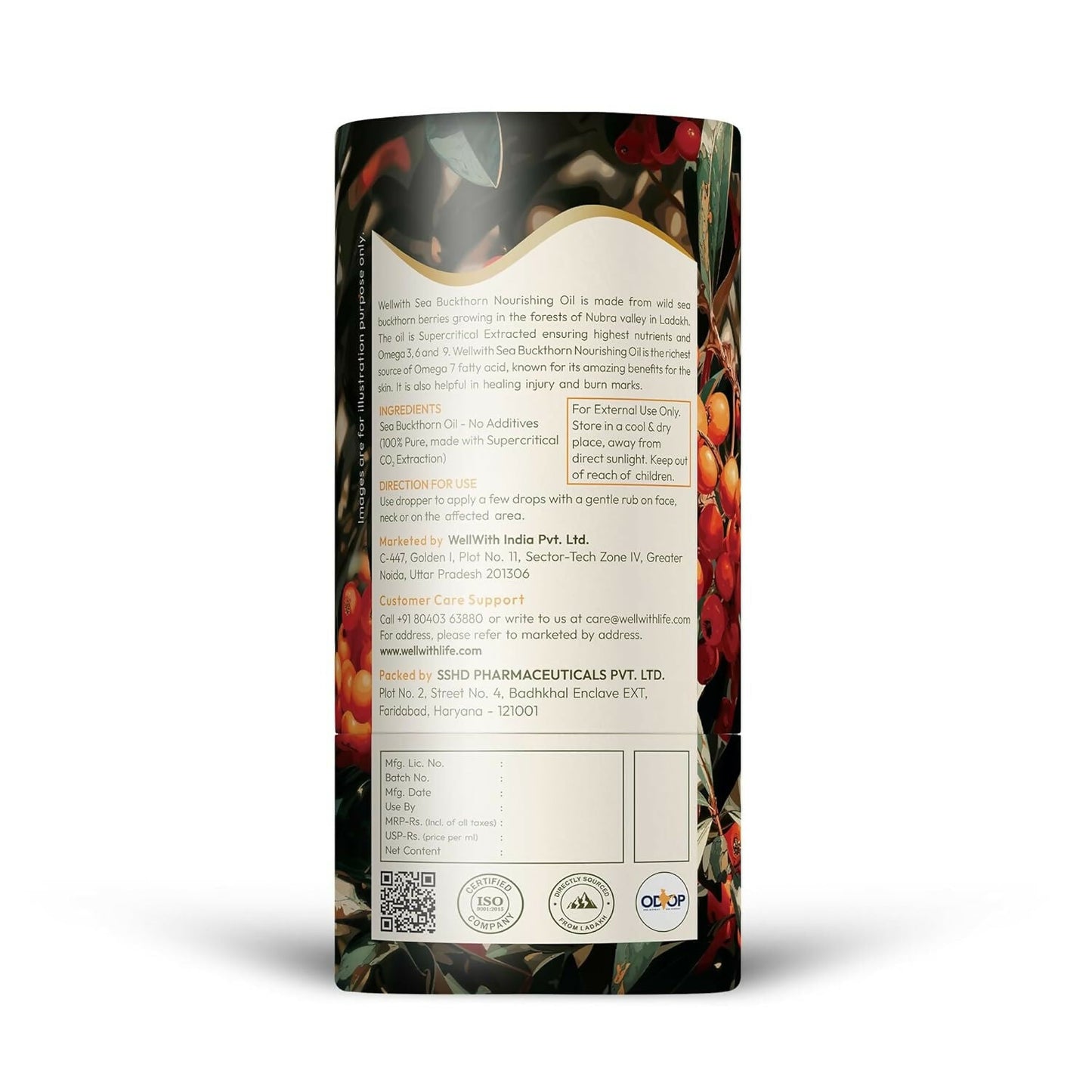 Wellwith Sea Buckthorn Berry Oil Face & Hair Serum