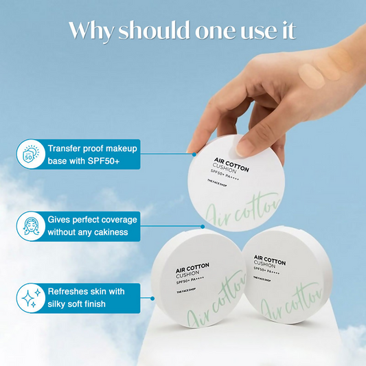 The Face Shop Air Cotton Cushion SPF 50+ PA++++ - 203 Beige
