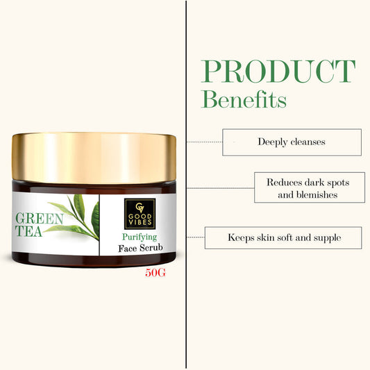 Good Vibes Green Tea Purifying Face Scrub