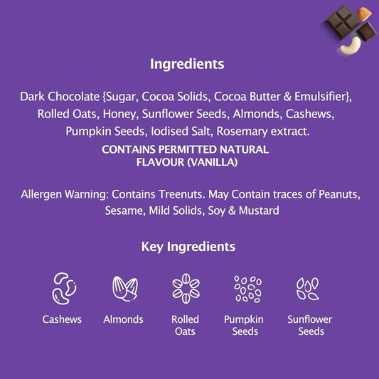 Munchilicious Granola - Dark Chocolate, Healthy & Nutritious Breakfast Cereal with Whole Nuts