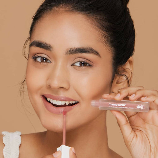 Mamaearth Feather Light Liquid Matte Lipstick - Nude Brown - Limited Time Offer