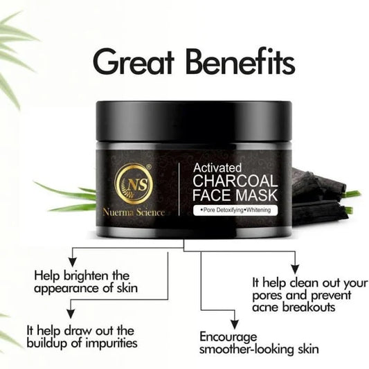 Nuerma Science Charcoal Face Mask | Deep Cleanse and Exfoliates