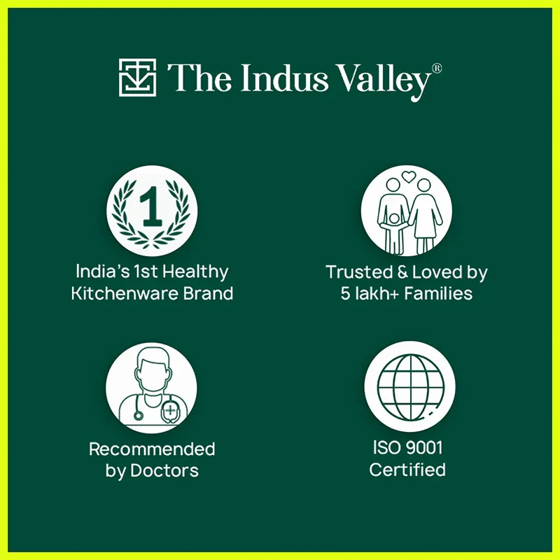 The Indus Valley CASTrong Cast Iron Cookware Set: Tawa+ Kadai, Kitchen Set for Home, Pre-seasoned, 100% Pure, Toxin-free, Induction, Tadka Pan