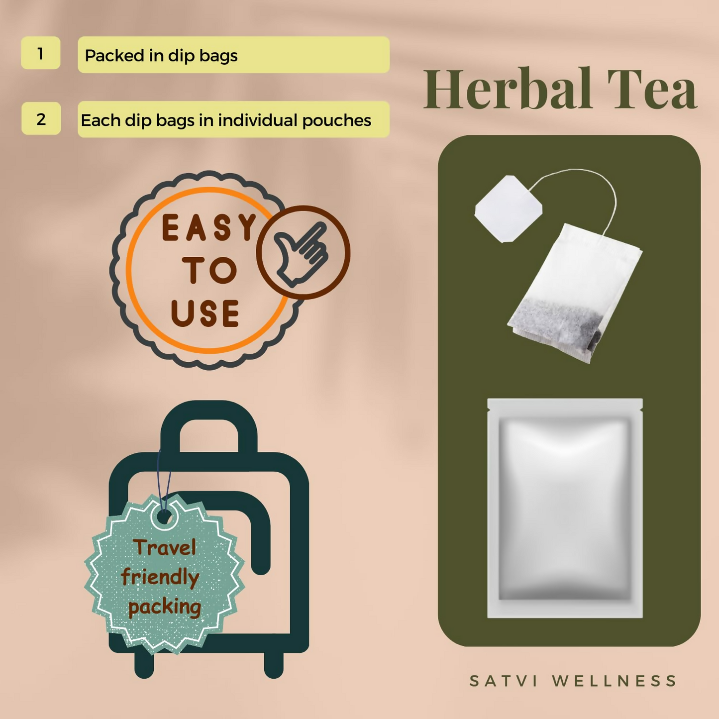 Satvi Wellness Punarnava Herbal Tea Bags