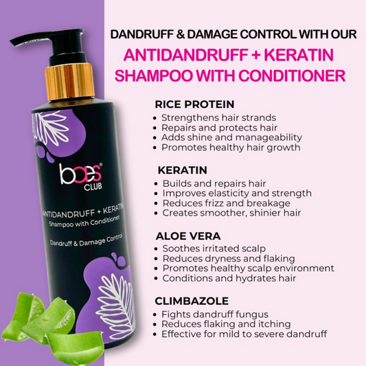 Baes Club Anti Dandruff + Keratin Shampoo