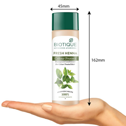 Biotique Fresh Henna Color Protect Shampoo & Conditioner For Color Treated Hair