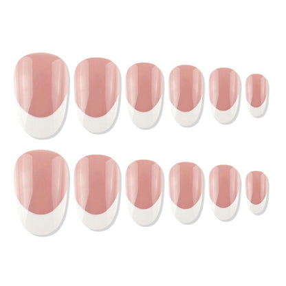 Shills Professional Reusable Press On Nails French Oval - SPN709