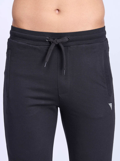 Men Combed Cotton Rich Jogger with Side Pockets Black EJ3