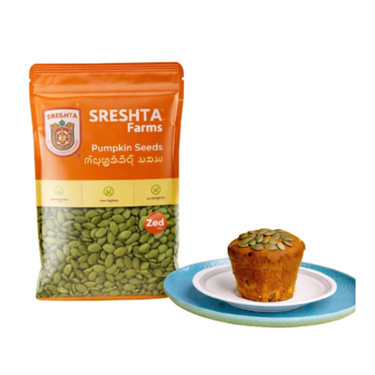 Sreshta Farms Raw Pumpkin Seeds Natural High-Protein Seeds