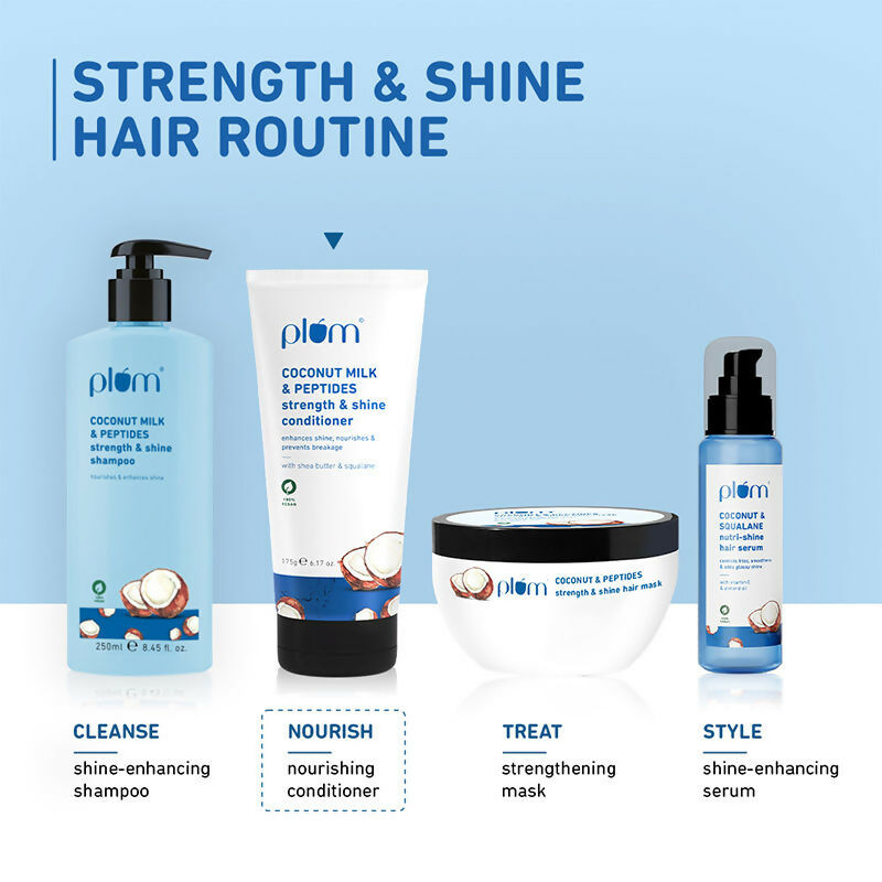 Plum Coconut Milk & Peptides Conditioner For Soft, Shiny Hair