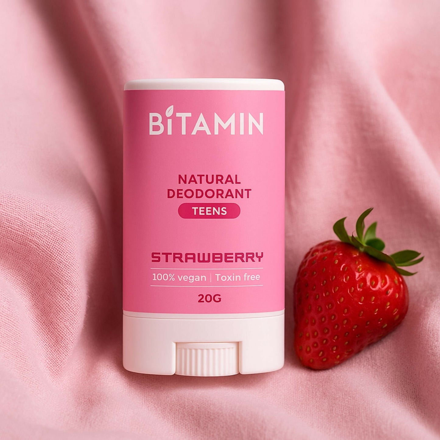 Bitamin Natural Strawberry, Cotton Vanilla, Peach Deodorant Teens
