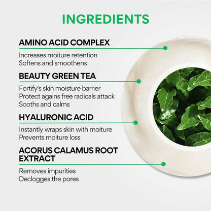 Innisfree Super Volcanic Pore Clay Mask 2X & Green Tea Foam Cleanser Combo