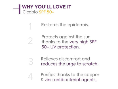 Bioderma Cicabio Creme+ Ultra-Repairing Soothing Cream Sunscreen SPF 50+