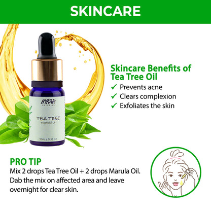 Nykaa Naturals Tea Tree Essential Oil For Acne & Hair Fall Control Solution - 100% Natural