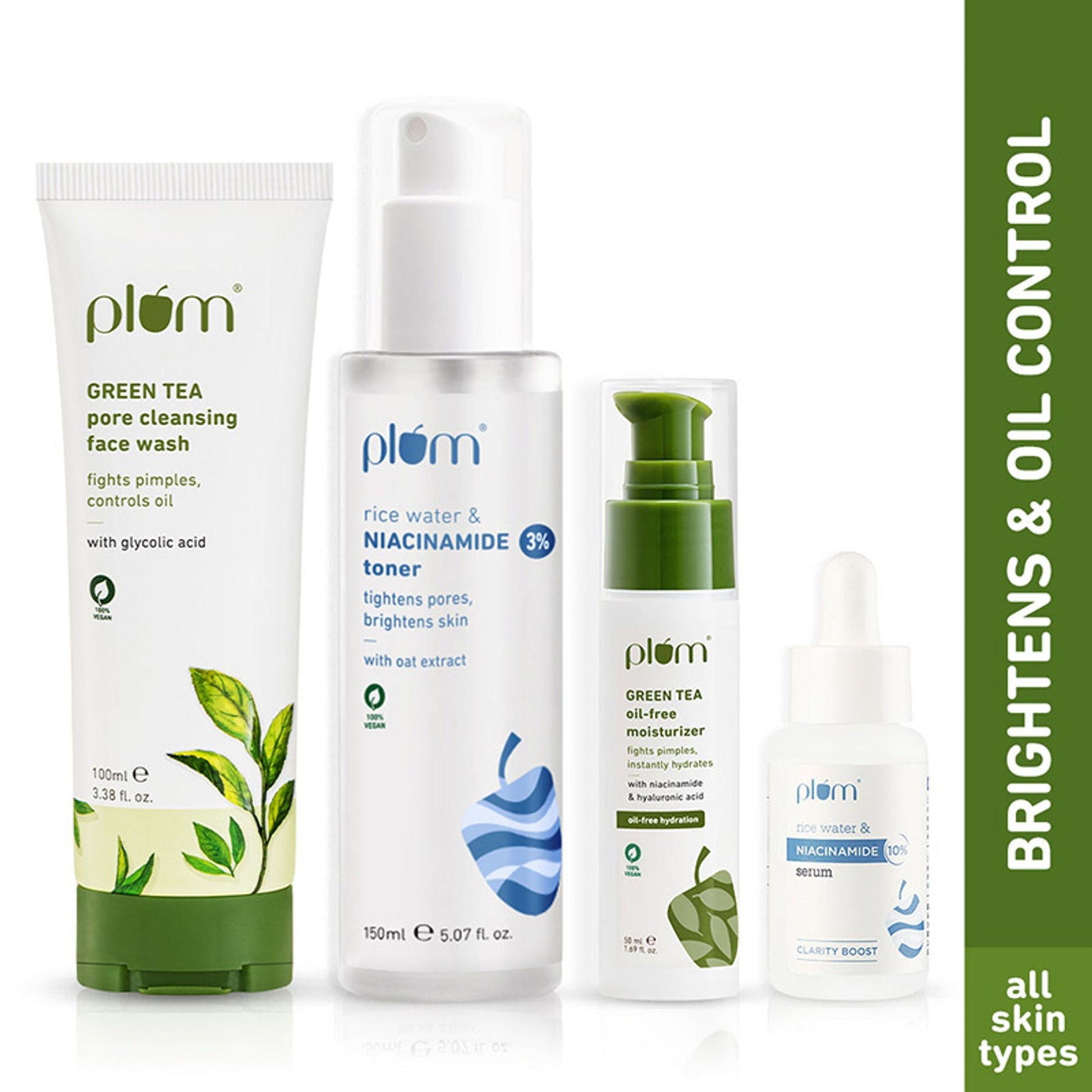 Plum Green Tea & Niacinamide Acne Fighting Combo
