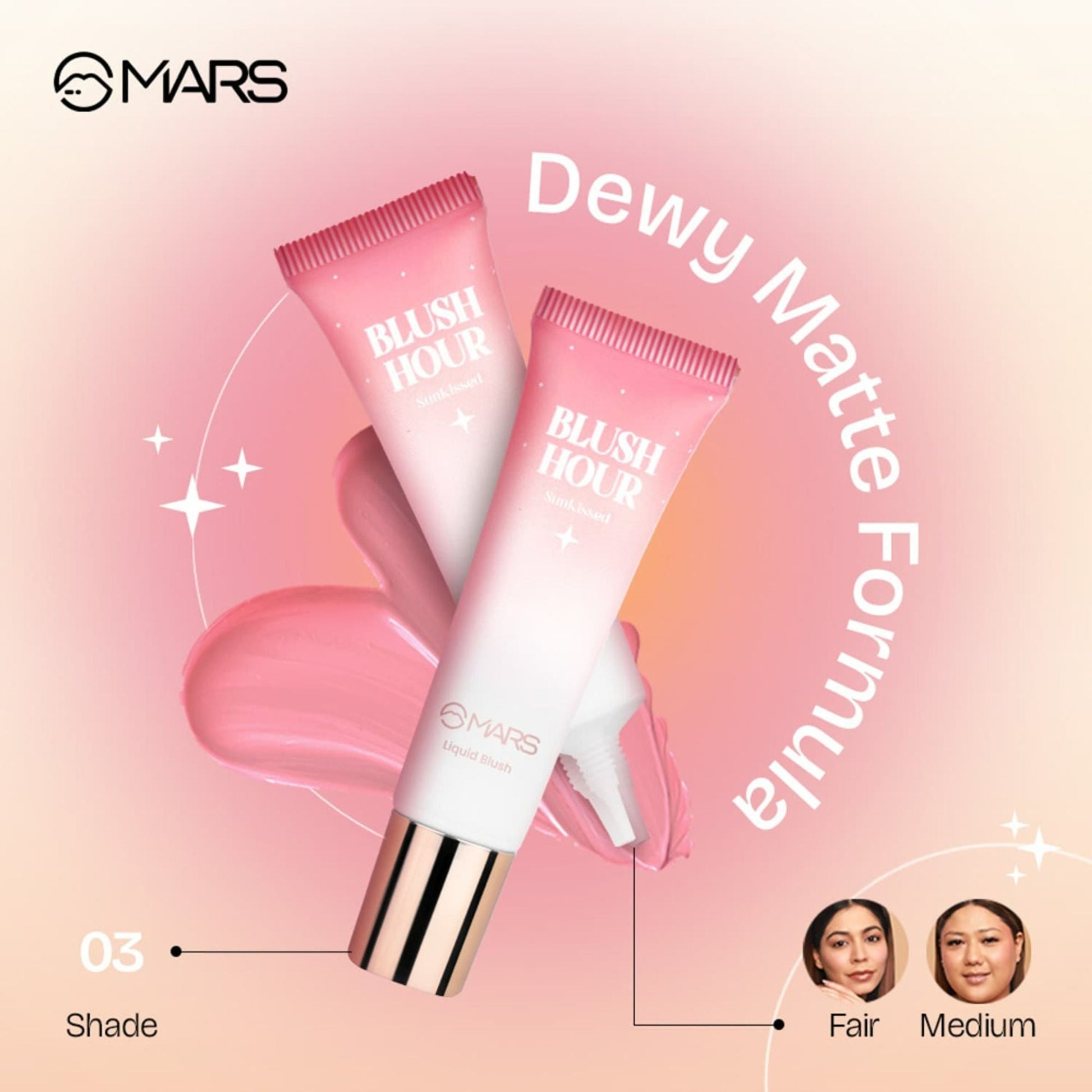 MARS Cosmetics Liquid Blush Hour Dewy-Matte Finish - 03 Sunkissed