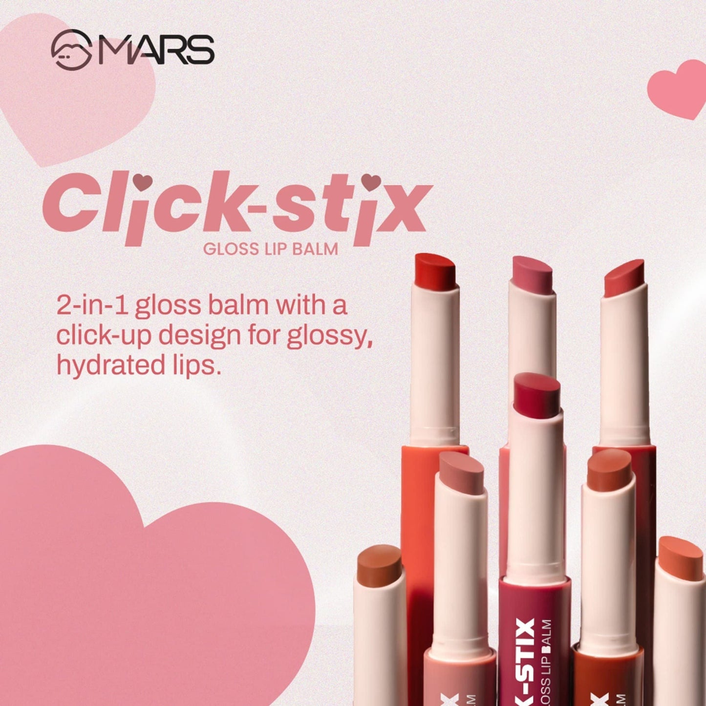 MARS Cosmetics Click Stix Gloss Lip Balm - 01-best Nude