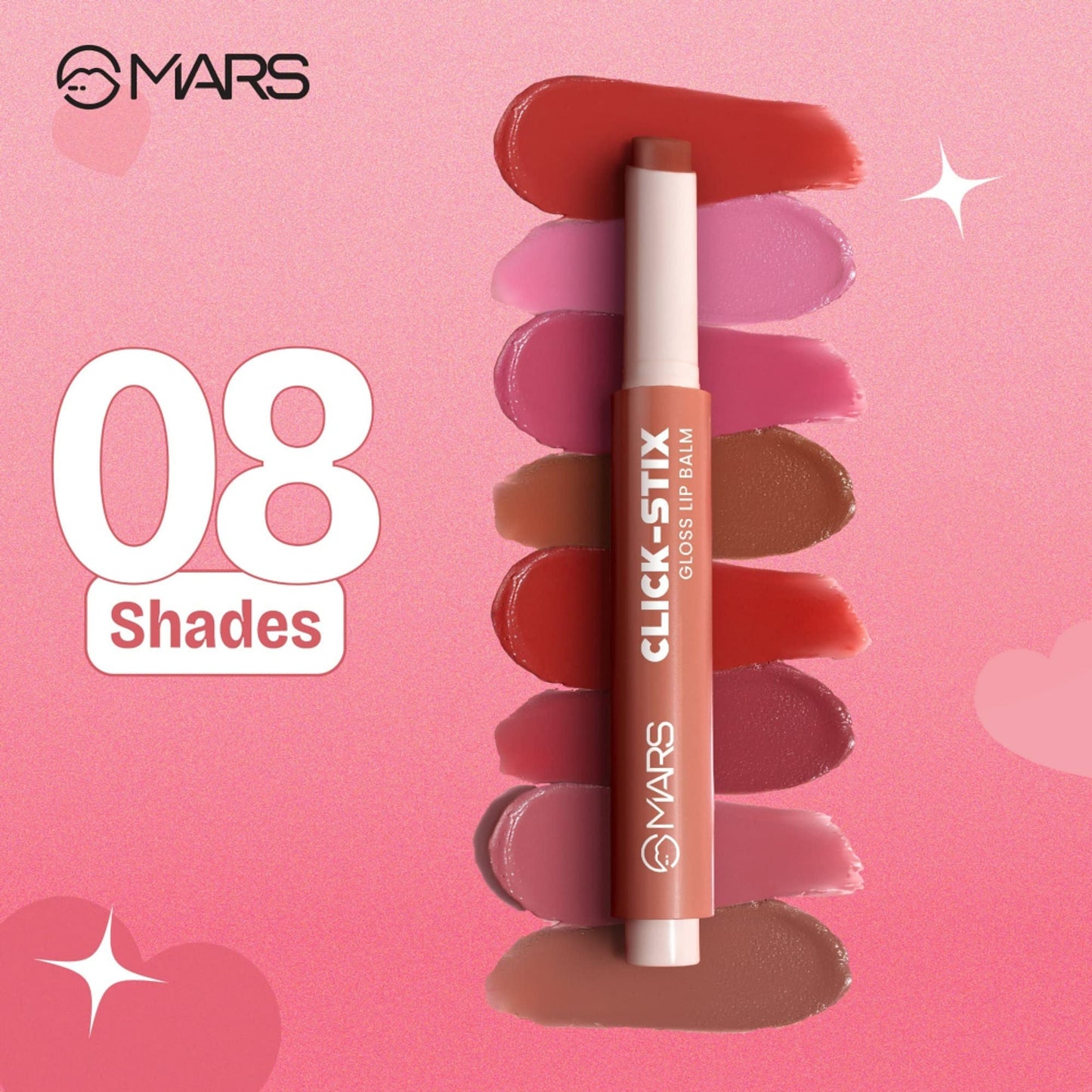 MARS Cosmetics Click Stix Gloss Lip Balm - 08-tango Twist