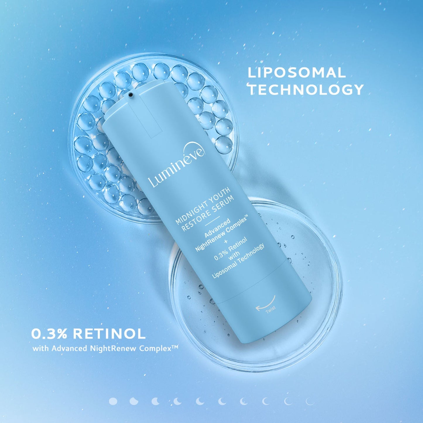 Lumineve 0.3% Retinol Face Serum for Youthful Aging & Firmness with Advanced NightRenew Complex