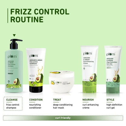 Plum Avocado & Argan Oil Sulphate-Free Shampoo For Frizzy Hair