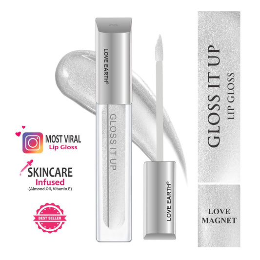 Love Earth Lip Gloss - Love Magnet (Silver Glitter)