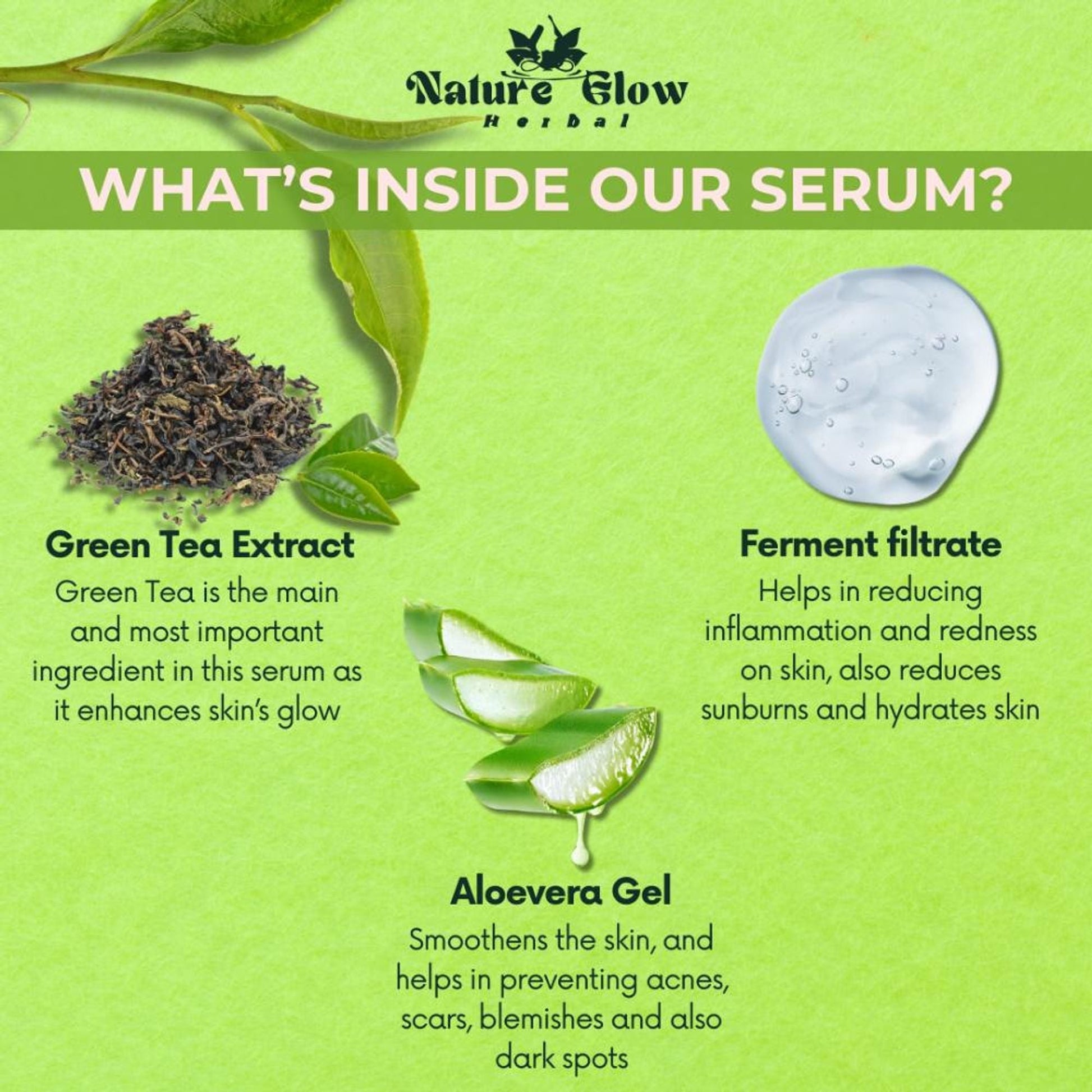 Nature Glow Herbal Green Tea Face Serum