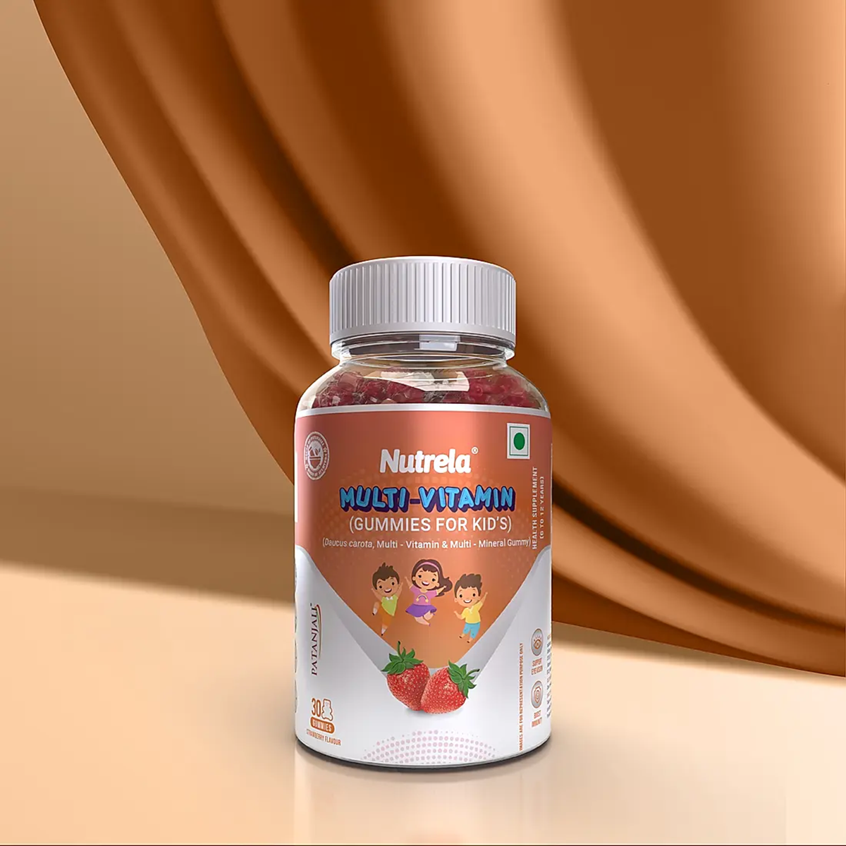 Patanjali Nutrela Multi- Vitamin Kids Gummies- Straberry Flavour