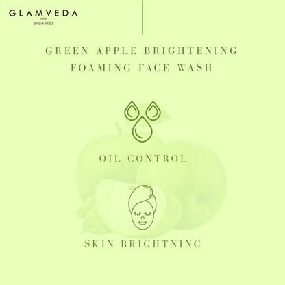 Glamveda Green Apple Brightening Foaming Face Wash