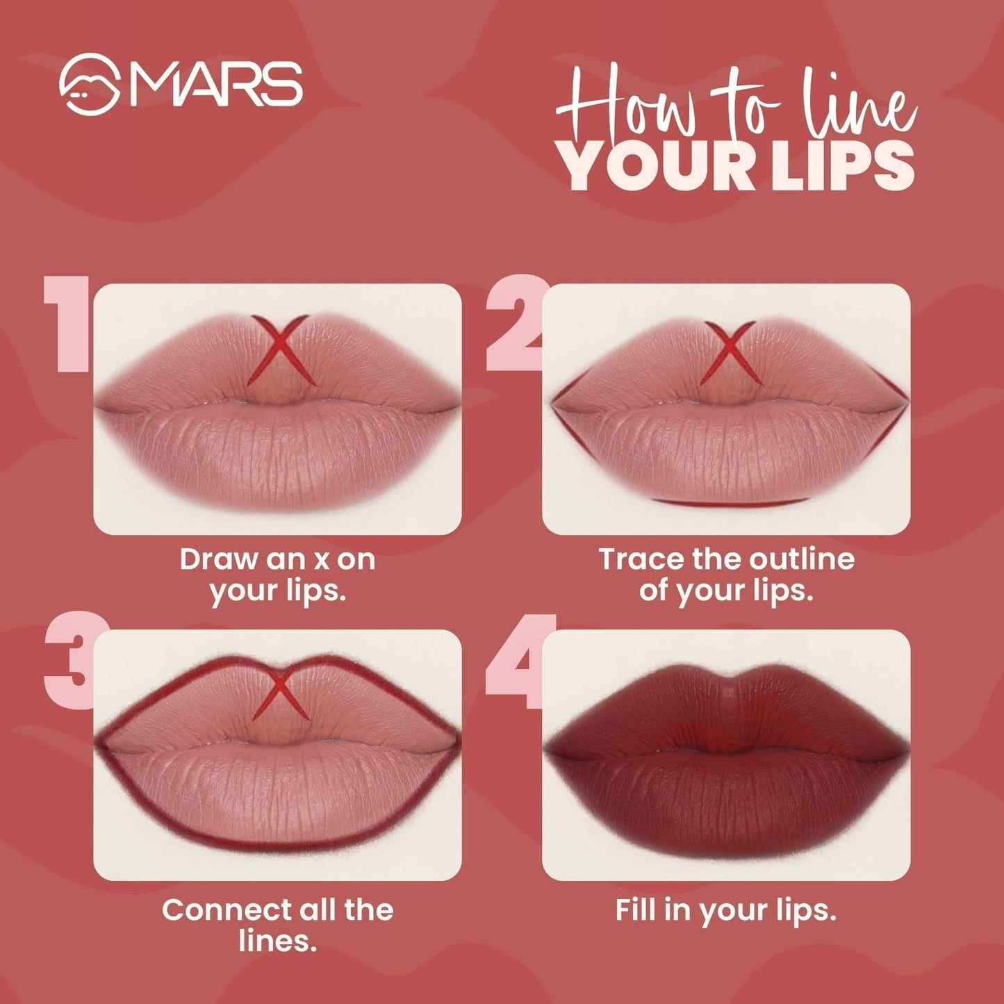 MARS Cosmetics Edge of Desire Lip Liner With Holder - Set A