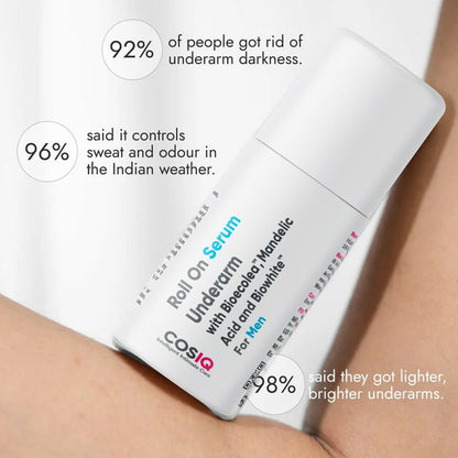 Cos-IQ Brightening Underarm Roll On Serum For Men, With Bioecolea, Mandelic Acid and Bio White