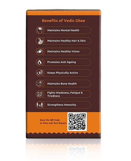 Vedic Ghee Premium A2 Gir Cow Cultured Ghee from Kesariya Farm Indian Gir Cow Ghee, Pure A2 Ghee, Natural & Healthy
