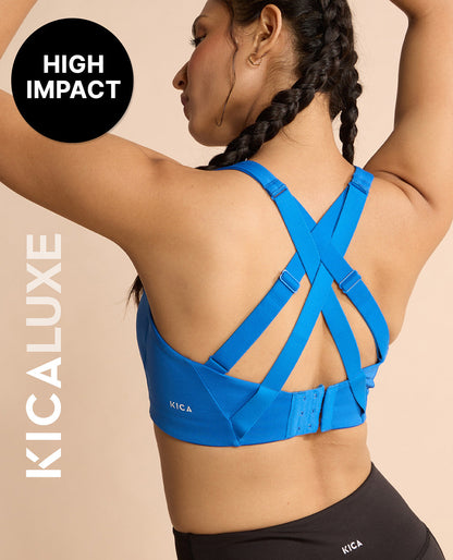 Kica Luxe Limitless High-Impact Sports Bra - Full Coverage Blue