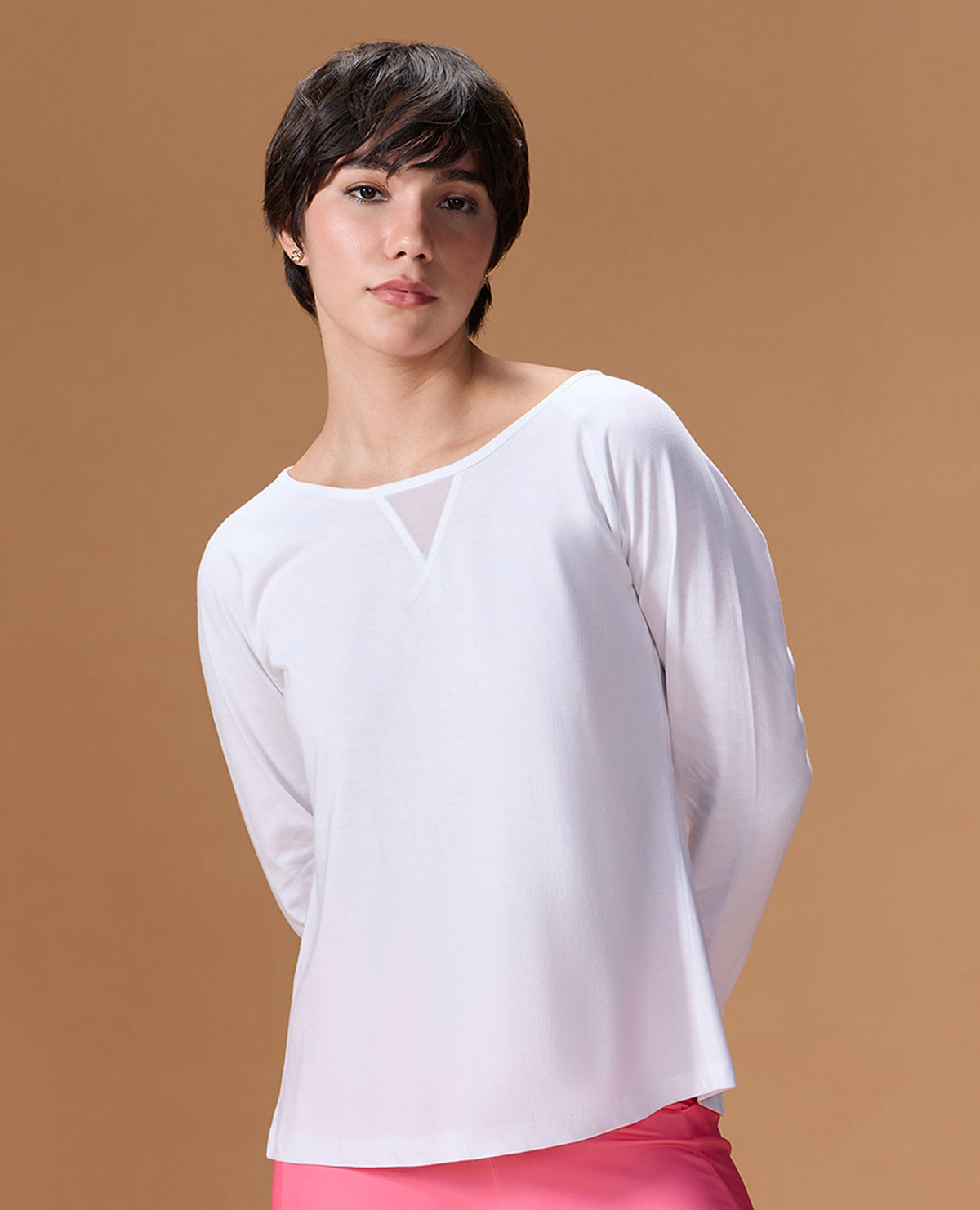 Cotton Yoga Full Sleeve Top White
