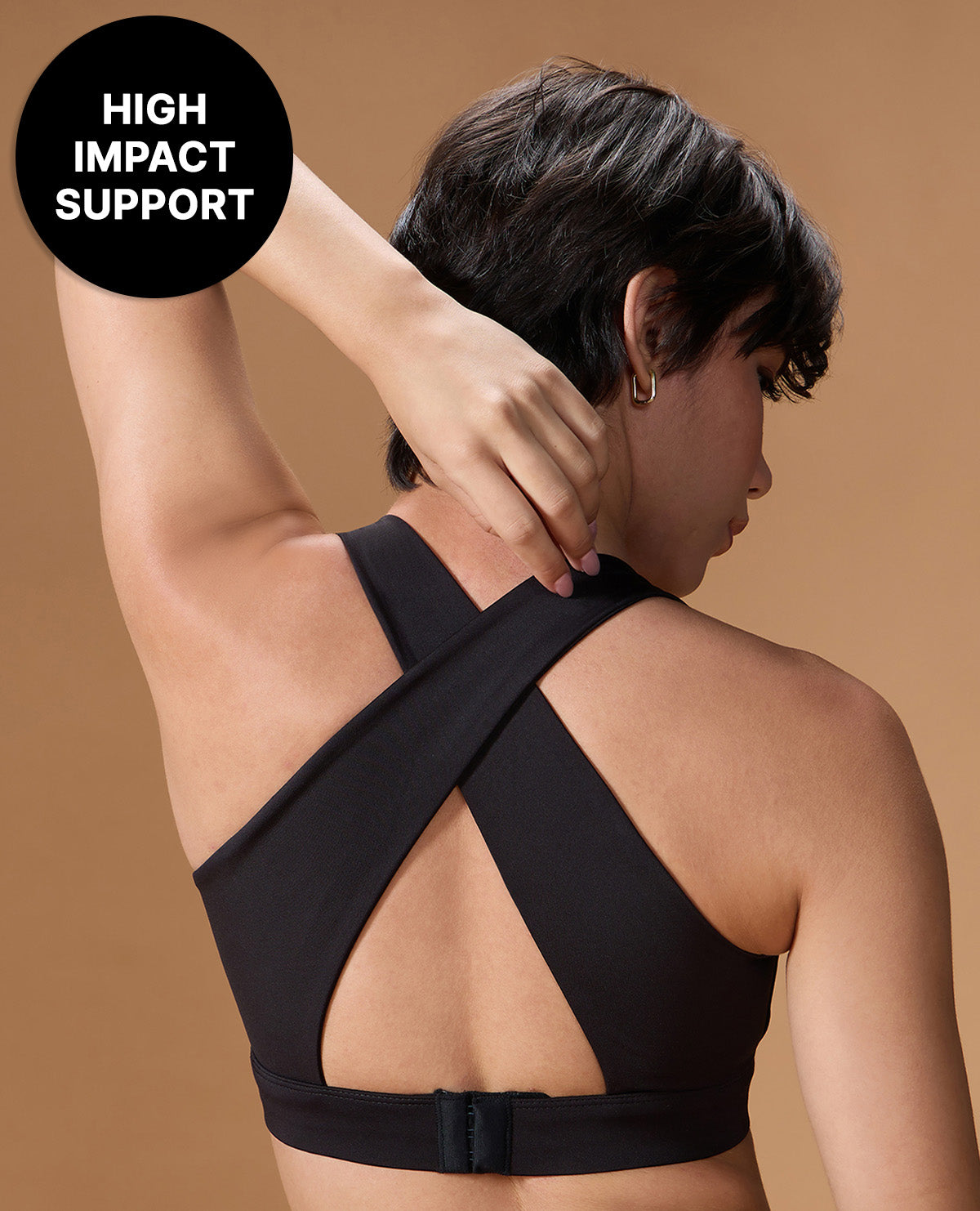 Crostini Full Coverage Sports Bra Black